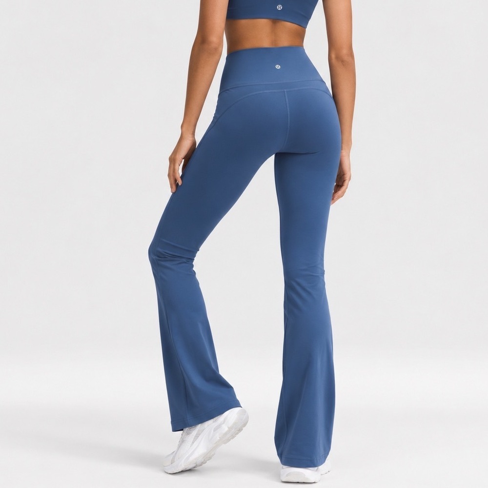 lululemon Groove Flared Pant Nulu Size 8 Pitch Blue High Rise Yoga